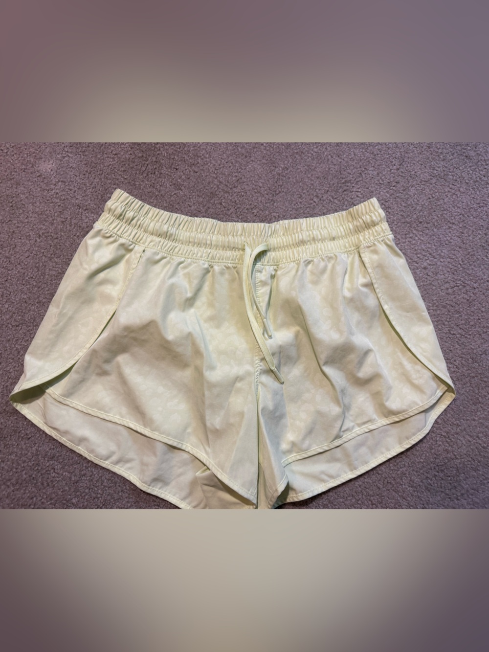 90 Degree By Reflex Light Yellow Athletic Shorts